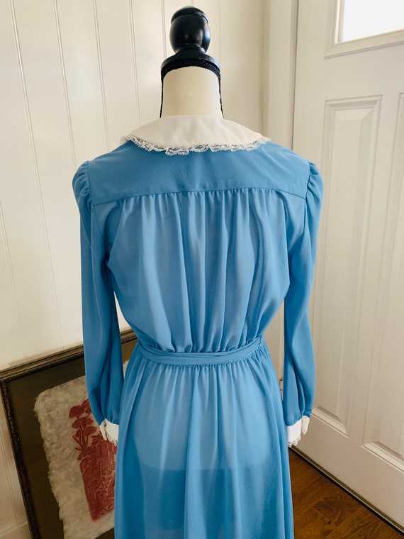 Vintage 1970’s New Discoveries Blue Dress - image 3