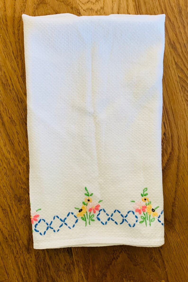 Vintage Embroidered Kitchen Towels Sold Individually Etsy