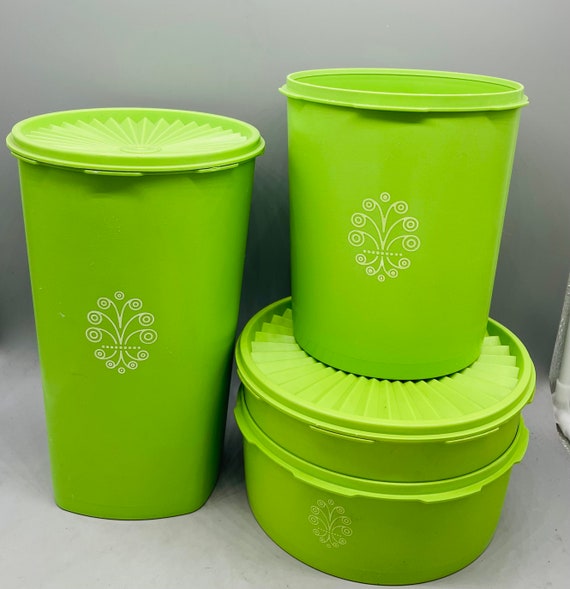 Vintage Tupperware Servalier Green Canister and Storage Pieces Sold  Individually -  Sweden