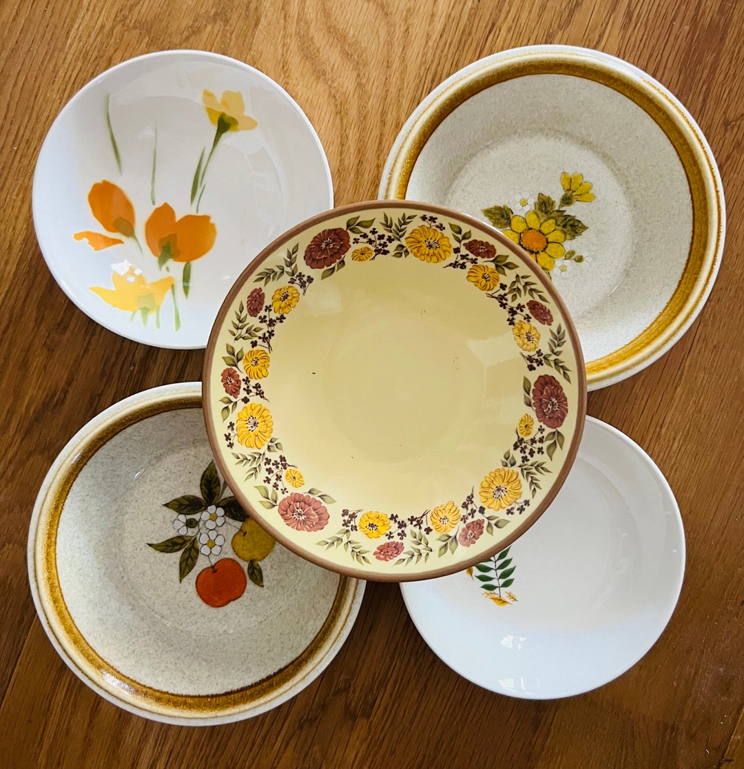 Mismatched Set of 5 Vintage Cereal Bowls Etsy