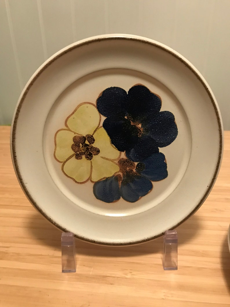 Denby Stoneware Potpourri Floral Hue Dinner Plates Salad Etsy
