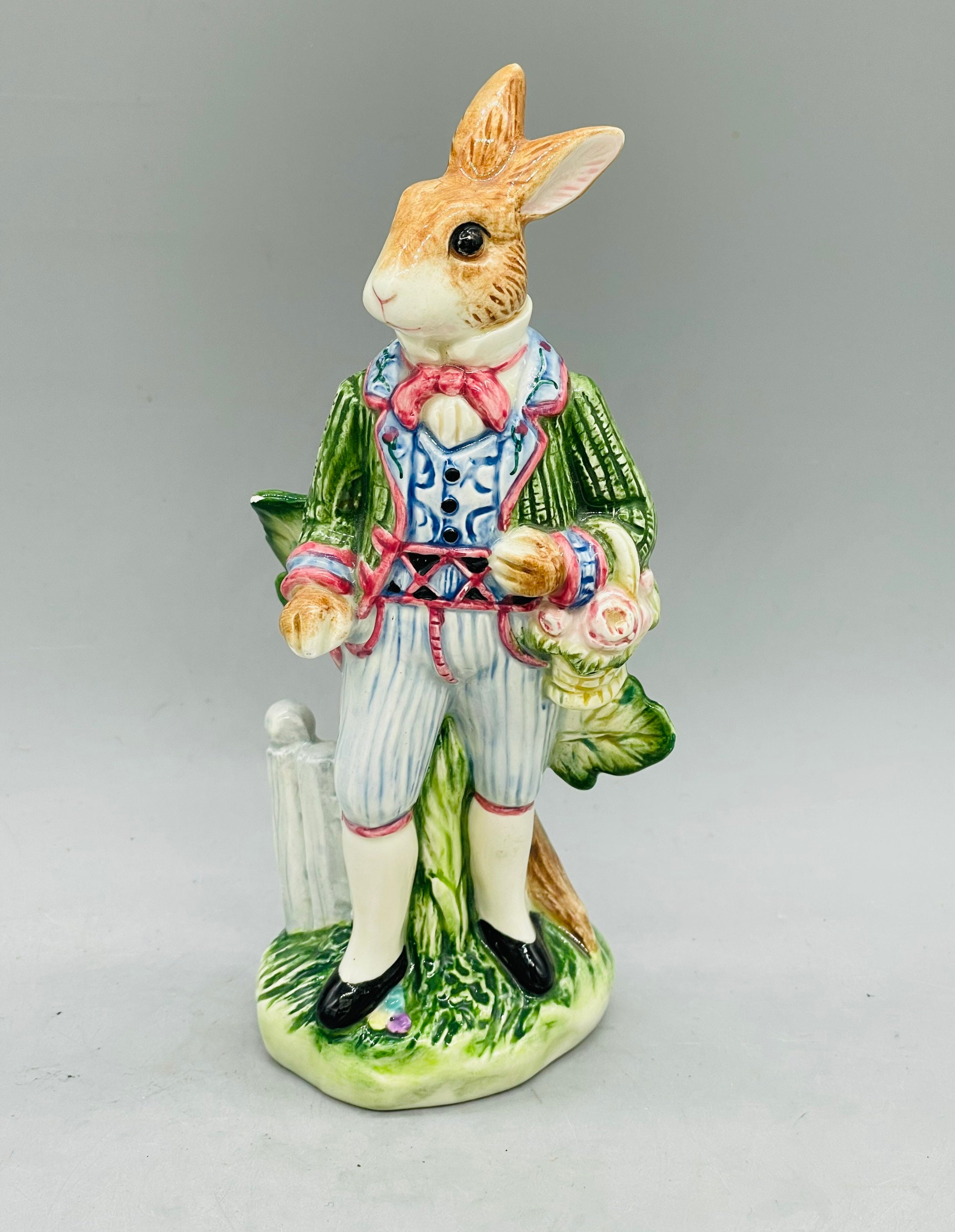 陶器人形 作家物 花とウサギの妖精 インテリア オブジェ