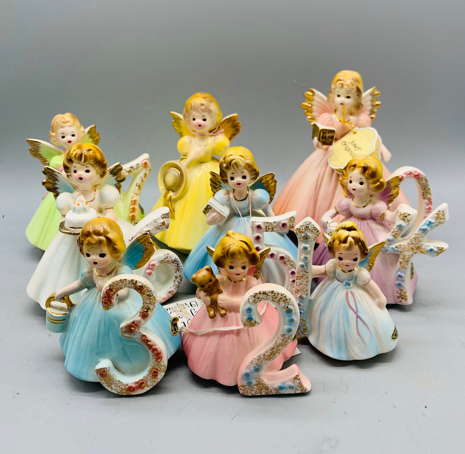 Josef Originals Birthday Angel Figurines Sold Individually/ Etsy