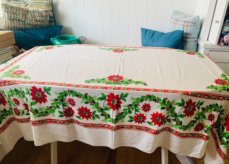 Vintage Christmas Tablecloths Sold Individually Etsy