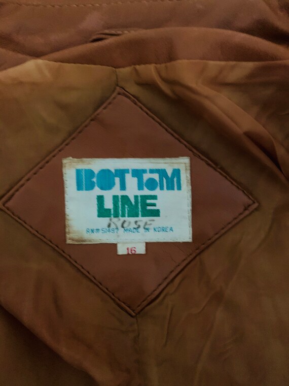 Vintage 1970’s Bottom Line Brown Vinyl Jacket - image 8