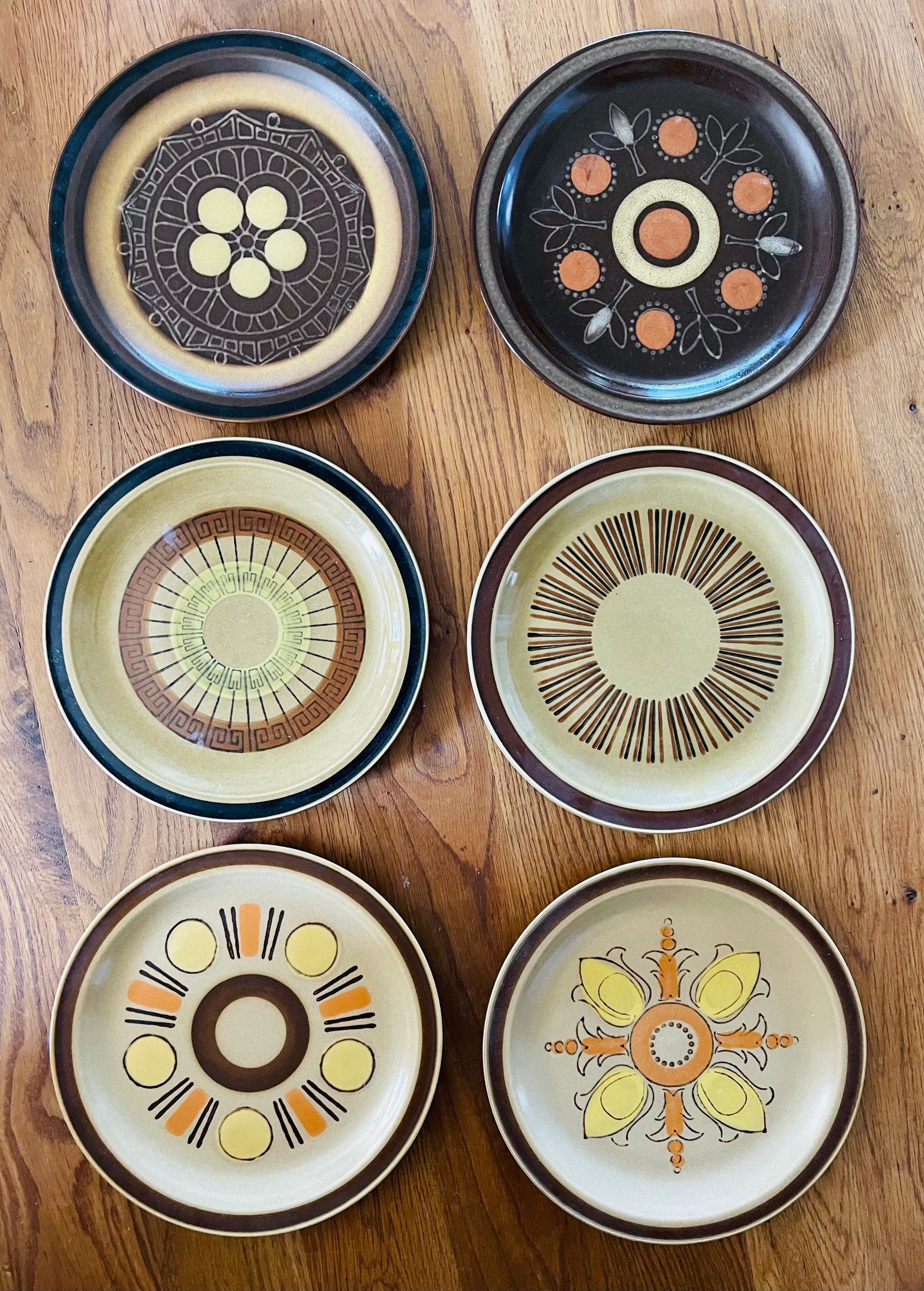 Pick Your Own Plates Mismatched Set of Vintage Stoneware Dinner Plates