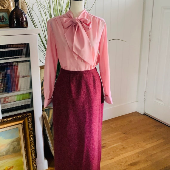 Vintage Laura Ashley Wool Pencil Skirt - image 2