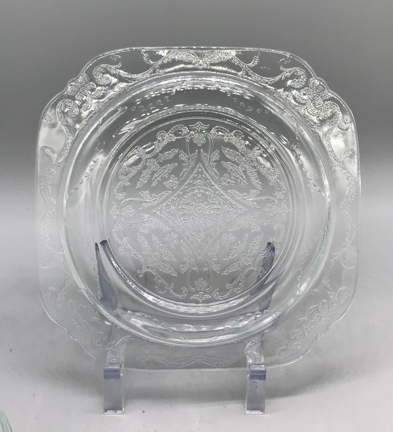 Recollection Clear Dinner Plates On the Rocks Glasses Salad Etsy