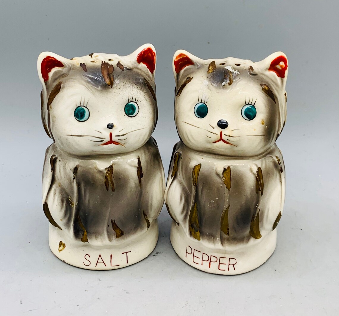 Vintage Ceramic Animal Salt and Pepper Shakers Sold Etsy