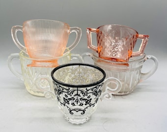 Vintage Glass Sugar Bowls Sold Individually