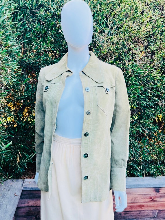 Vintage Normart’s Green Suede Jacket - image 3