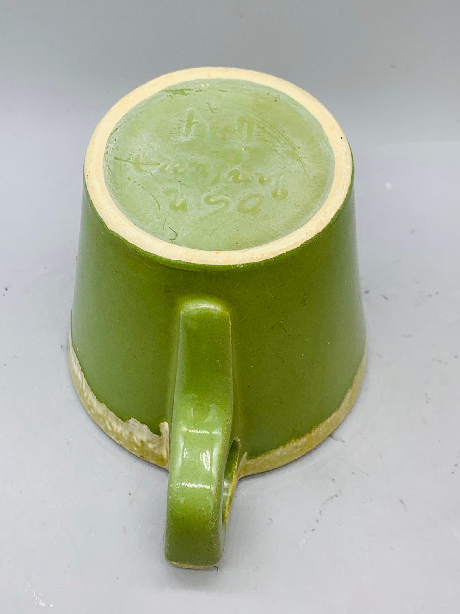 Vintage Hull Avocado Green Drip Glaze Dinner Plate Etsy