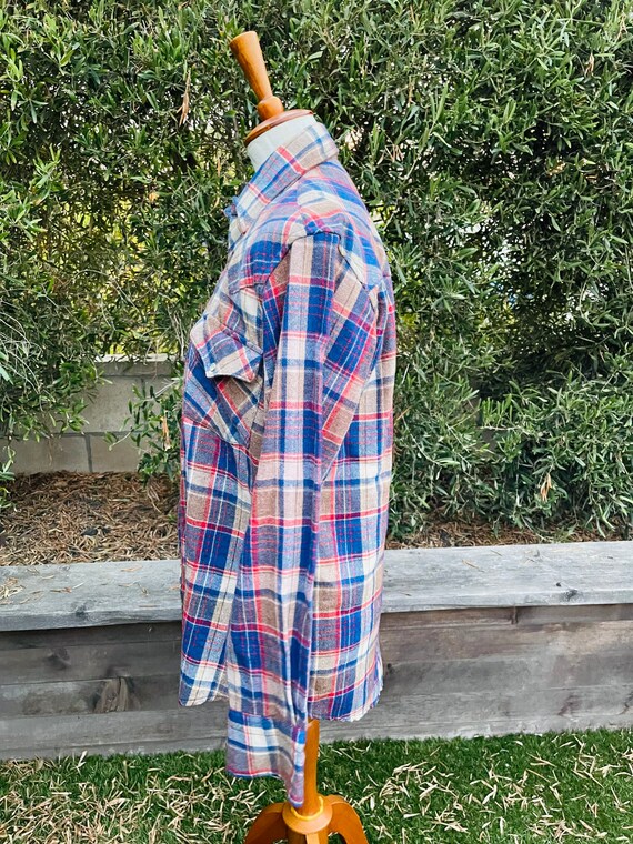 Vintage Plaid Wool Lightweight Jacket - image 5