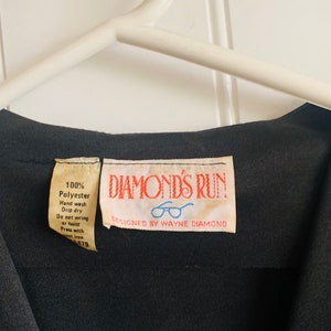 70’s Black Polyester Jumpsuit by Diamond's Run main image 1