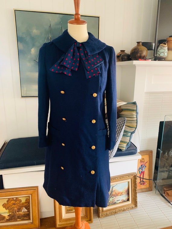 Debshire by John Anthony Navy Blue Wool Coat/ Vin… - image 9