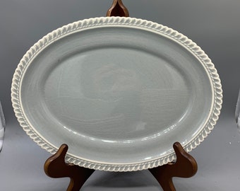 Harker Pottery’s Corinthian Light Gray Plates, Cups, Saucers, Platters, Vegetable Bowl, Soup Bowl, Bread Plates, Gravy Boat