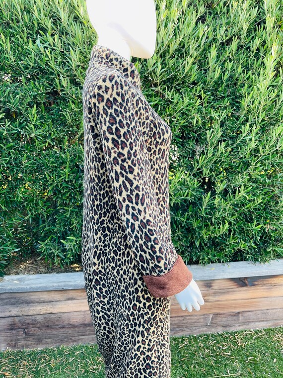 Oscar De La Renta Cheetah Zip Up Robe - image 6