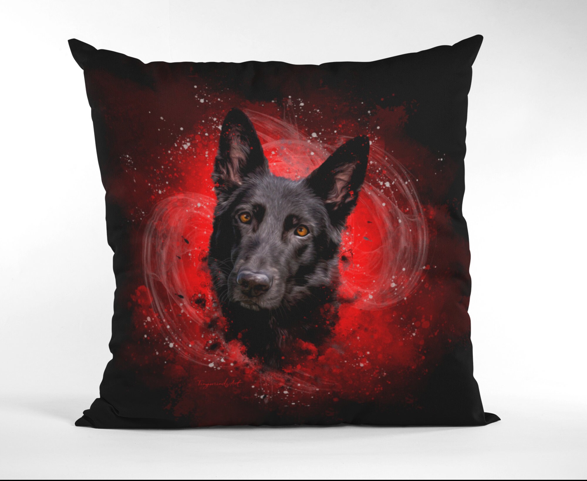German Shepherd Square Pillow GSD Pillow Pet Lovers Gift Etsy