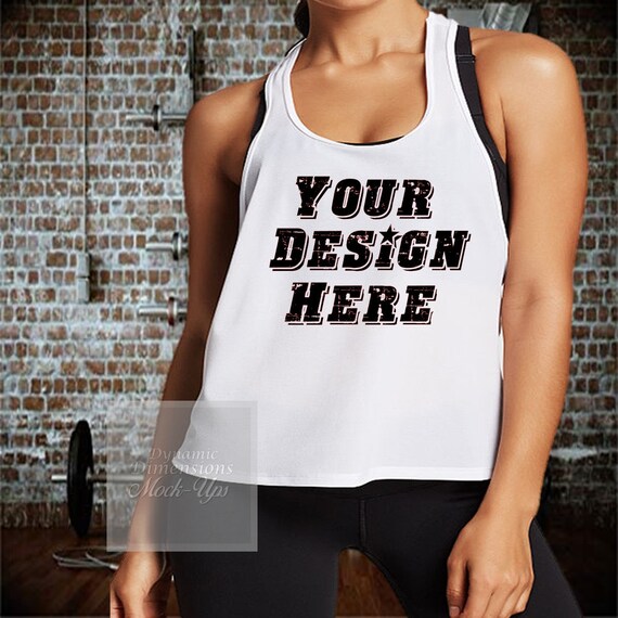 Download Womens Tank Top Mockup Next Level White Racerback Tank Mockups Product Psd Mockups Files PSD Mockup Templates
