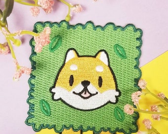 Bush Shiba 3-Inch Iron On Embroidered Patch