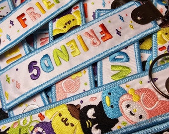 Animal Friends Colourful Embroidery Keychains