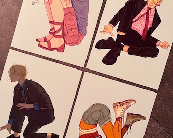conjunto de miniprints strawhat