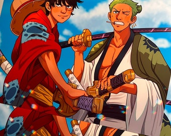 samurai strawhats print