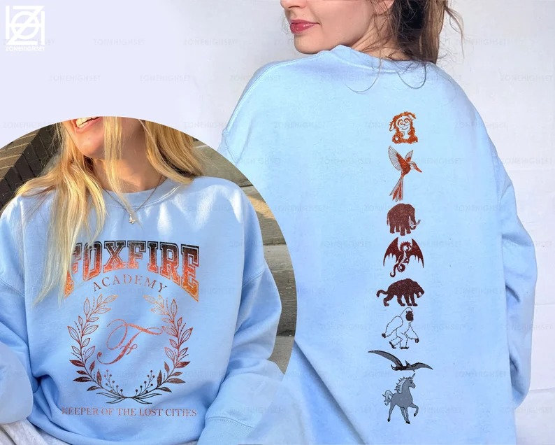 Foxfire Academy Sweatshirt, Lost Cities Keeper Sweatshirt, Keeper Of The Lost Cities Symbols Sweatshirt