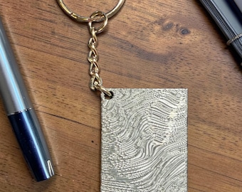 Beskar Ingot Keychain 3D Printed Mandalorian Metal Style Keyring Imperial Mythosaur Mud Horn Sigil Star Wars Inspired Gift