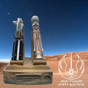 LED Skywalker Legacy Inspired Lightsaber Stand LED, lightsaber stand, display, Luke Skywalker, Leia Organa, Skywalker Reforged