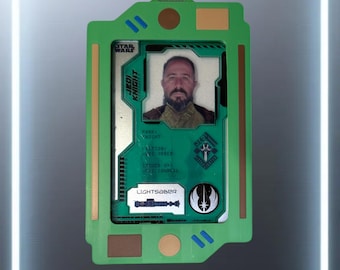 Galactic ID Case Holder with Retractable Carabiner or Lanyard – Cosplay Badge Protector