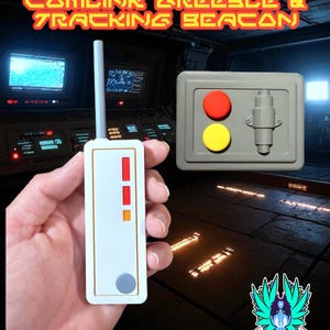 New Republic Corrections Officer Comlink Greeble and Tracking Beacon | Star Wars Mandalorian Chapter 6 Prison Ship Prop Replica | Lant Davan