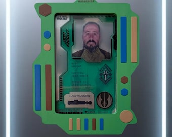 Wave 2 Galactic ID Case, Dual Plexiglass, Retractable Carabiner, Lanyard, Leather Cord
