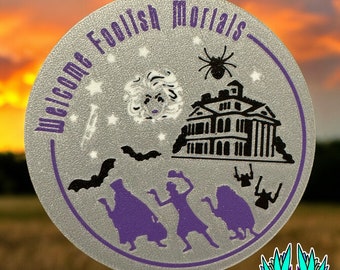 Haunted Mansion Inspired Coaster Set: Hitchhiking Ghosts Holder