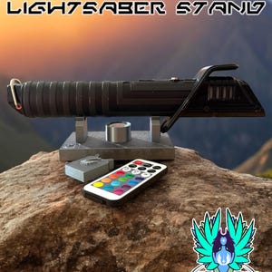 Support de sabre laser LED Beskar lingot inspiré, décoration Star Wars, présentoir de sabre personnalisé, support de sabre laser RVB, accessoire mandalorien, écran de science-fiction