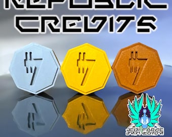 3D Printed Republic Credit: Sabacc Game Tokens