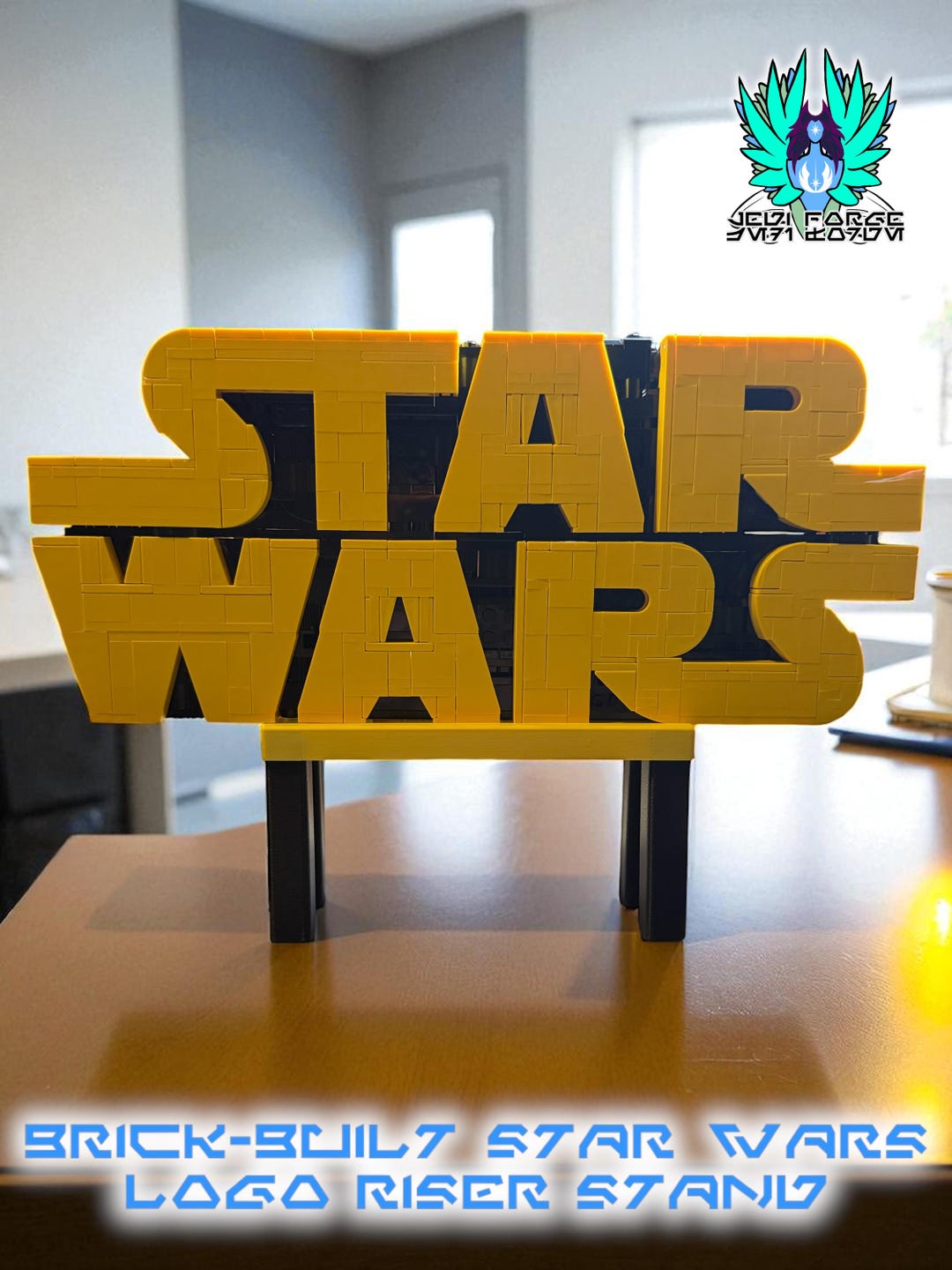 Brick-built Star Wars Logo Riser Stand | Custom LEGO Display Platform ...