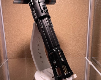 ミニマリストな縦型ライトセーバースタンド：3Dプリントの大理石フィラメントディスプレイ