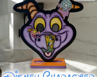 Disney Character Pin Display Boards – 3D Printed Figment — Cheshire Cat — Baymax — Oogie Boogie