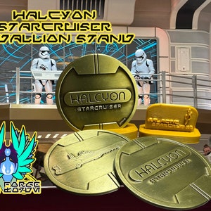 Halcyon Starcruiser Medallion Stand (Halcyon Medallion, Coin, Starcruiser, Galactic Starcruiser, Gaya)