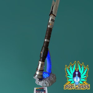 Limited Edition Cal Kestis Vertical LED Lightsaber Stand w/Rock Feature (Jedi Survivor, Cere Junda, Jaro Tapal, Ninth Sister)