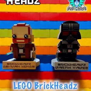 LEGO BrickHeadz Floating Wall Mount | Custom Display Stand with Name Plate | Star Wars Gift for Fans & Collectors