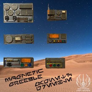 Op Star Wars geïnspireerde verweerde Greebles: magnetische kostuumrekwisiet