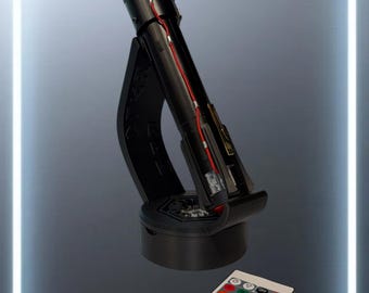 Generation II vertical LED lightsaber stand | RGB display holder for Disney egacy, savi’s workshop, force fx & neopixel sabers