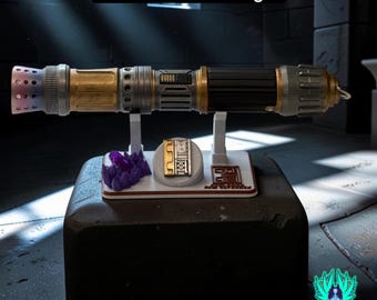 Savi’s Workshop Lightsaber Stand, Kyber Crystal Holder, Pin Mount, Custom Color Display