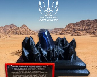 Jedi Forge Kyber Crystal Stand: Black Frame, Lightsaber Disc Logo
