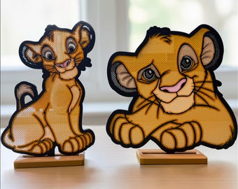 3D Printed Simba Pin Board Display: Lion King Desk Shelf Decor