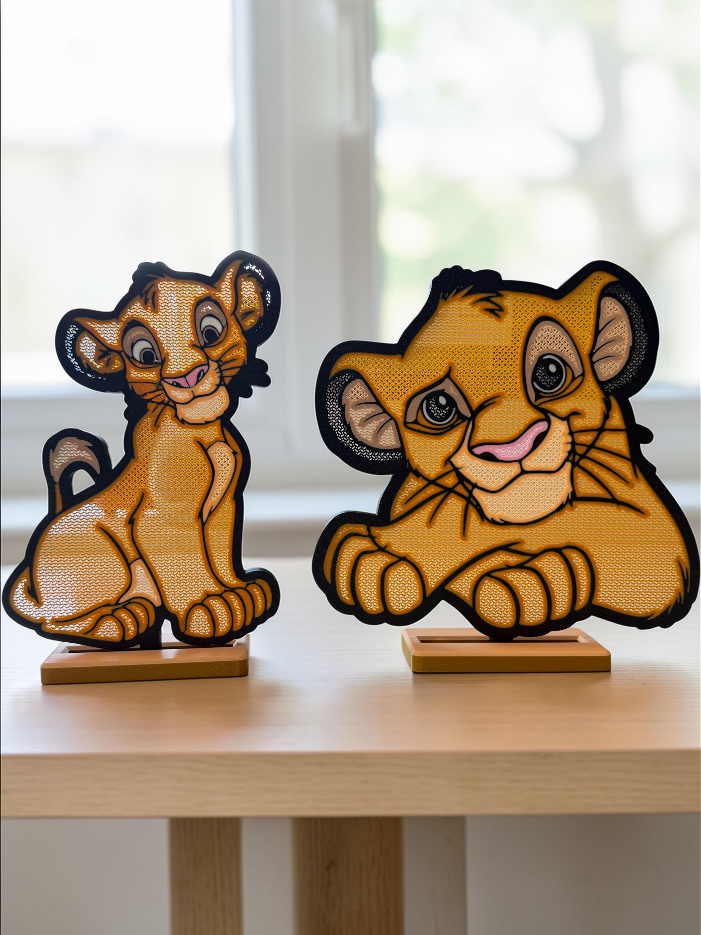 3D Printed Simba Pin Board Display: Lion King Desk Shelf Decor - Etsy