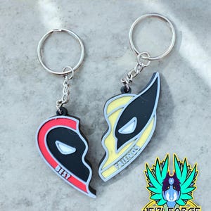 Inspired Deadpool & Wolverine Best Friends Keychain