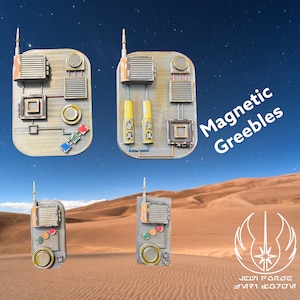 Star Wars Inspired Weathered Comlink Greebles - Magnetic Attachment
